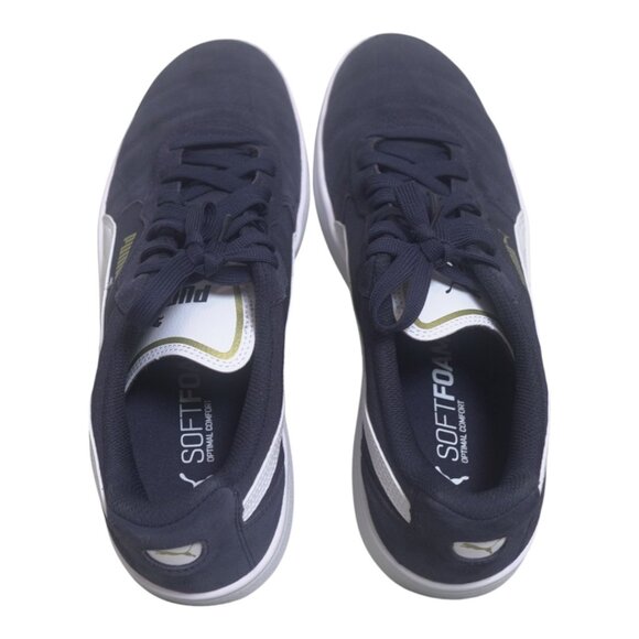 PUMA Suede Navy Sneakers Men’s 11 NWOT SoftFoam+ Gorpcore Minimalist Rave Office - Picture 6 of 14